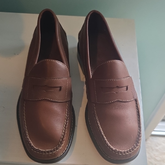 Cole Haan Rich Brown Leather Loafers 7m Size - Picture 1 of 10